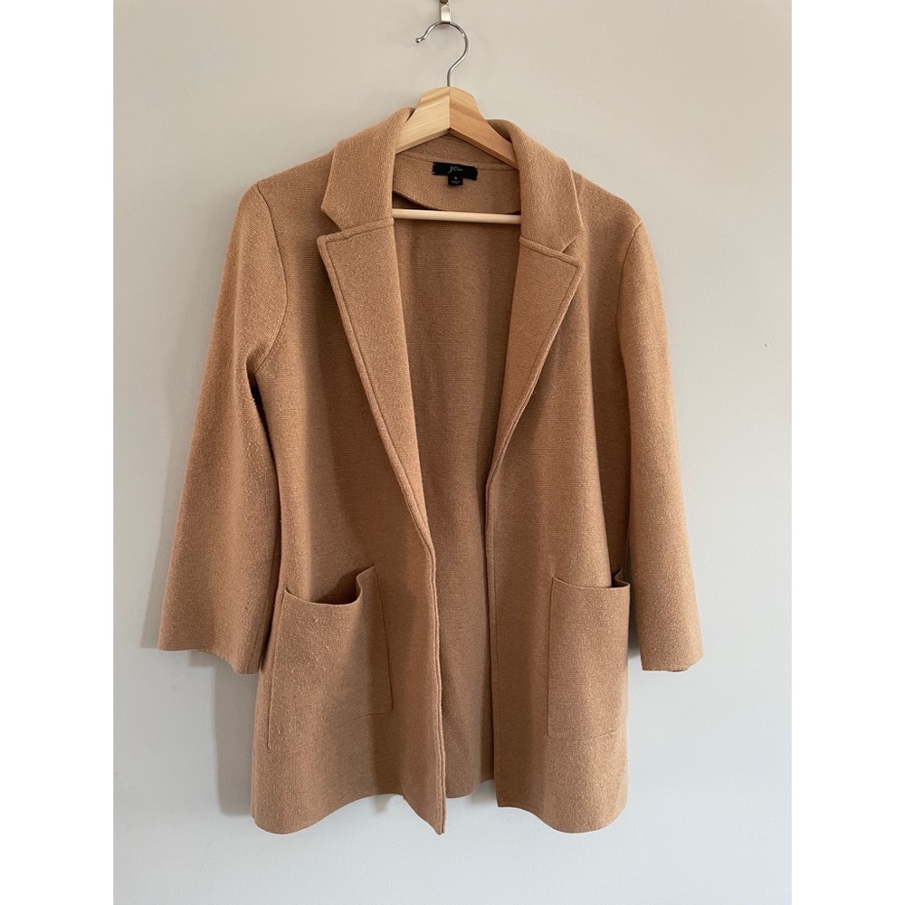 J. crew Sophie Sweater Blazer in Heather Khaki